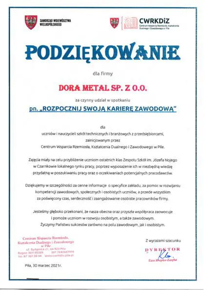 jak zacząć karierę - podziękowanie