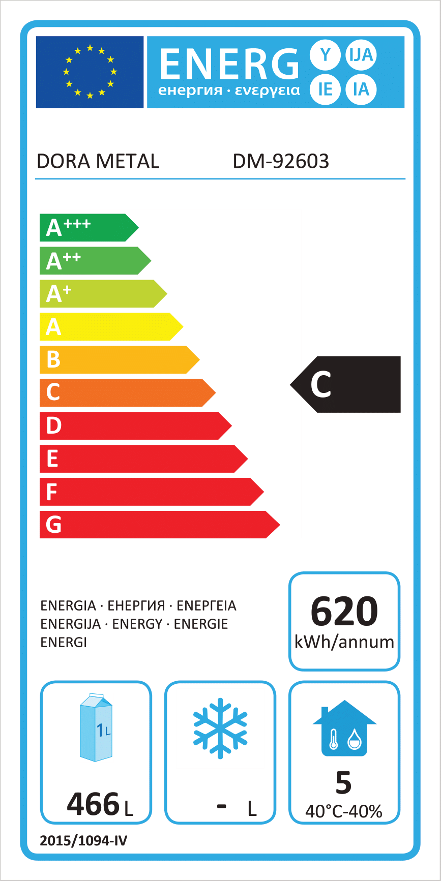 DM-92603-1 DM-92603 etykieta energetyczna