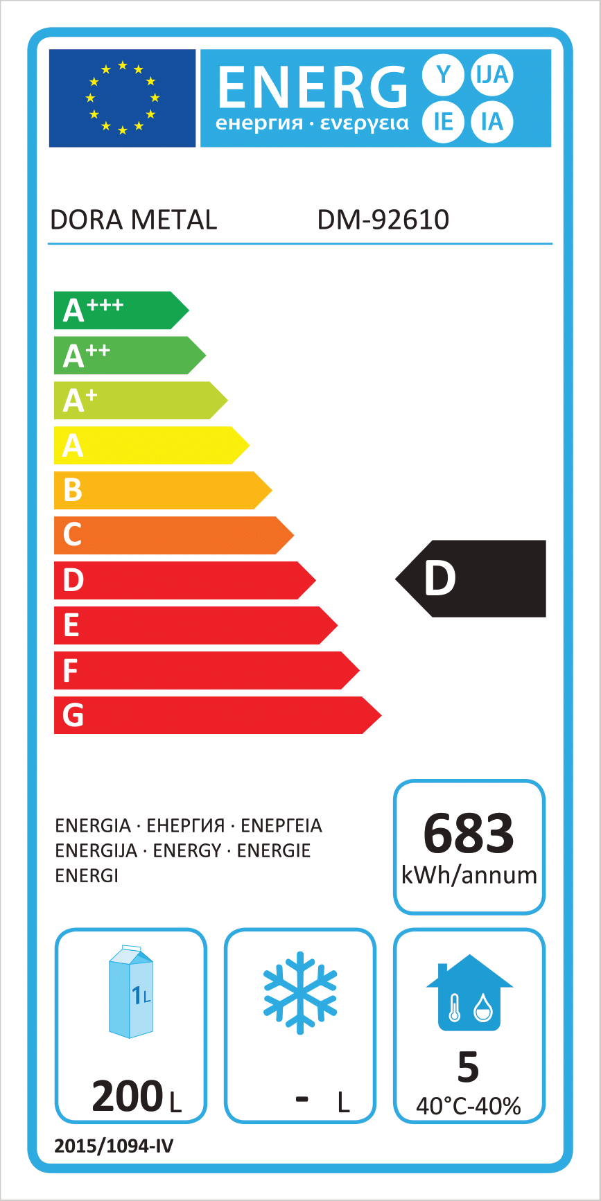 DM-92610 etykieta energetyczna